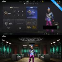 PUBG绝地求生 双头柏林魔王尼尔全套女团带大厅街霸套装双夹克兰博马丁杜卡迪近12满7异色